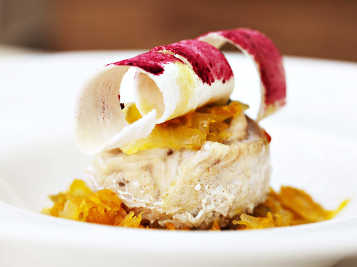 Fotografo per ristoranti food piatti gourmet. Tortino di pesce