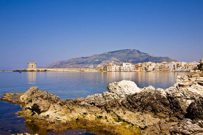 Immagine su tela da stampare in vari formati anche su pannello di Trapani con Erice
