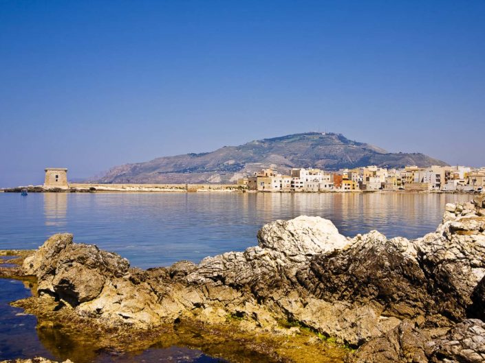 Immagine su tela da stampare in vari formati anche su pannello di Trapani con Erice