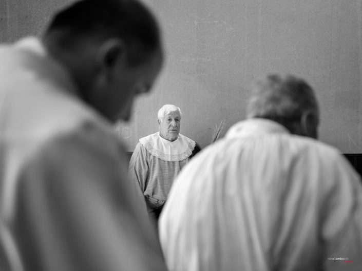 Processione durante la domenica delle palme in Sicilia