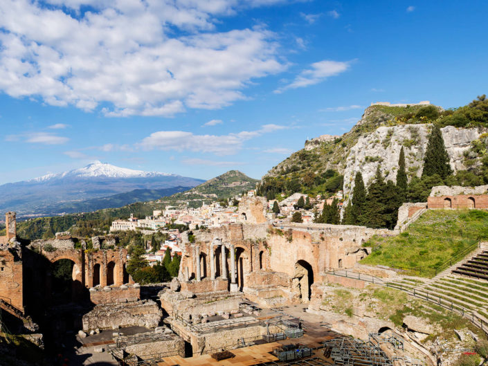 Teatro Greco Di taormina Foto Professionale